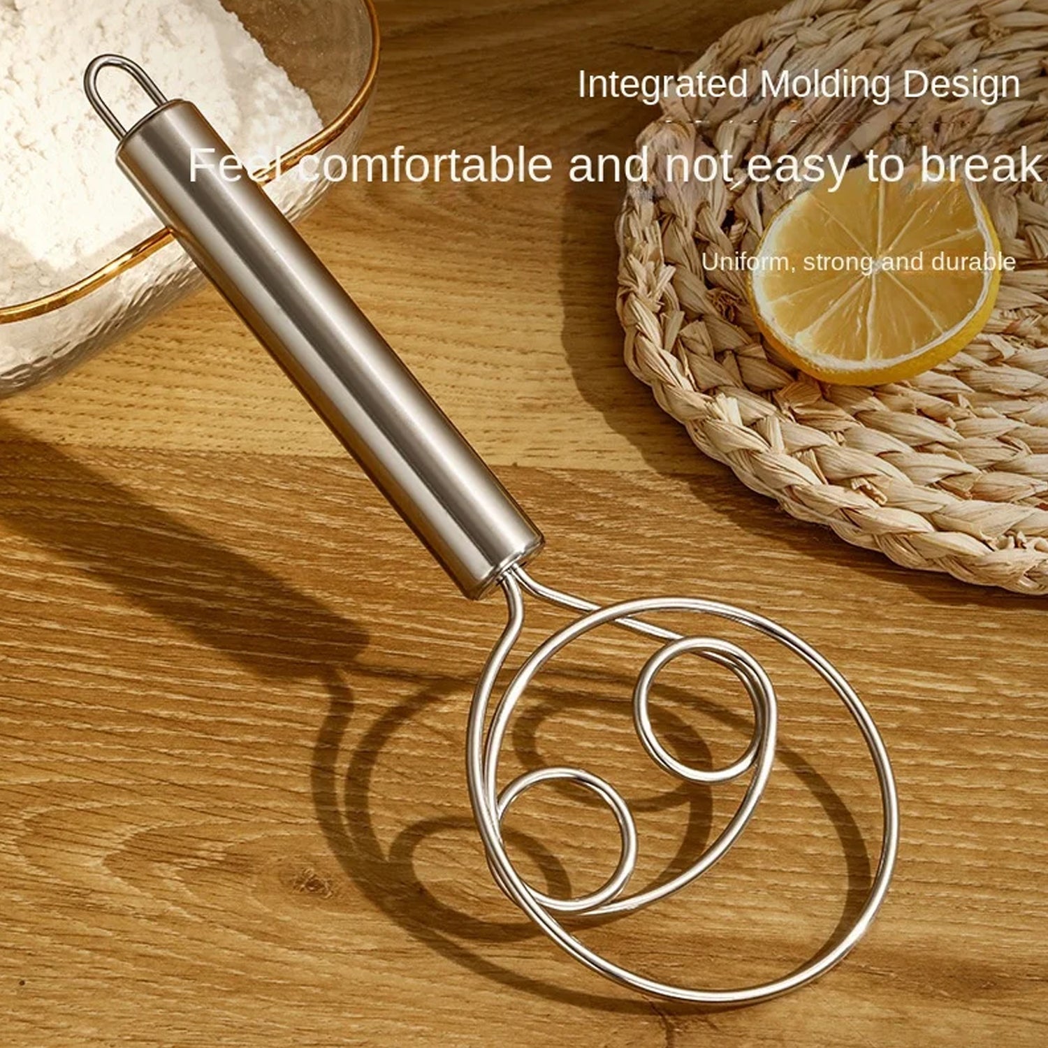 5484 Dough Whisk, Premium Stainless Steel Dutch Whisk, Dough Hand Mixer Artisan Blender For Egg, Bread, Cake, Pastry, Pizza Dough - Perfect Baking Tools, Whisking, Tirring Kitchen Tools (1 Pc) 5484 Dough Whisk, Premium Stainless Steel Dutch Whisk, Dough Hand Mixer Artisan Blender For Egg, Bread, Cake, Pastry, Pizza Dough - Perfect Baking Tools, Whisking, Tirring Kitchen Tools (1 Pc)